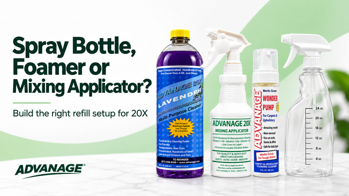Spray Bottle, Foamer, or Mixing Applicator? Building the Right Refill Setup for Your 20X Concentrate