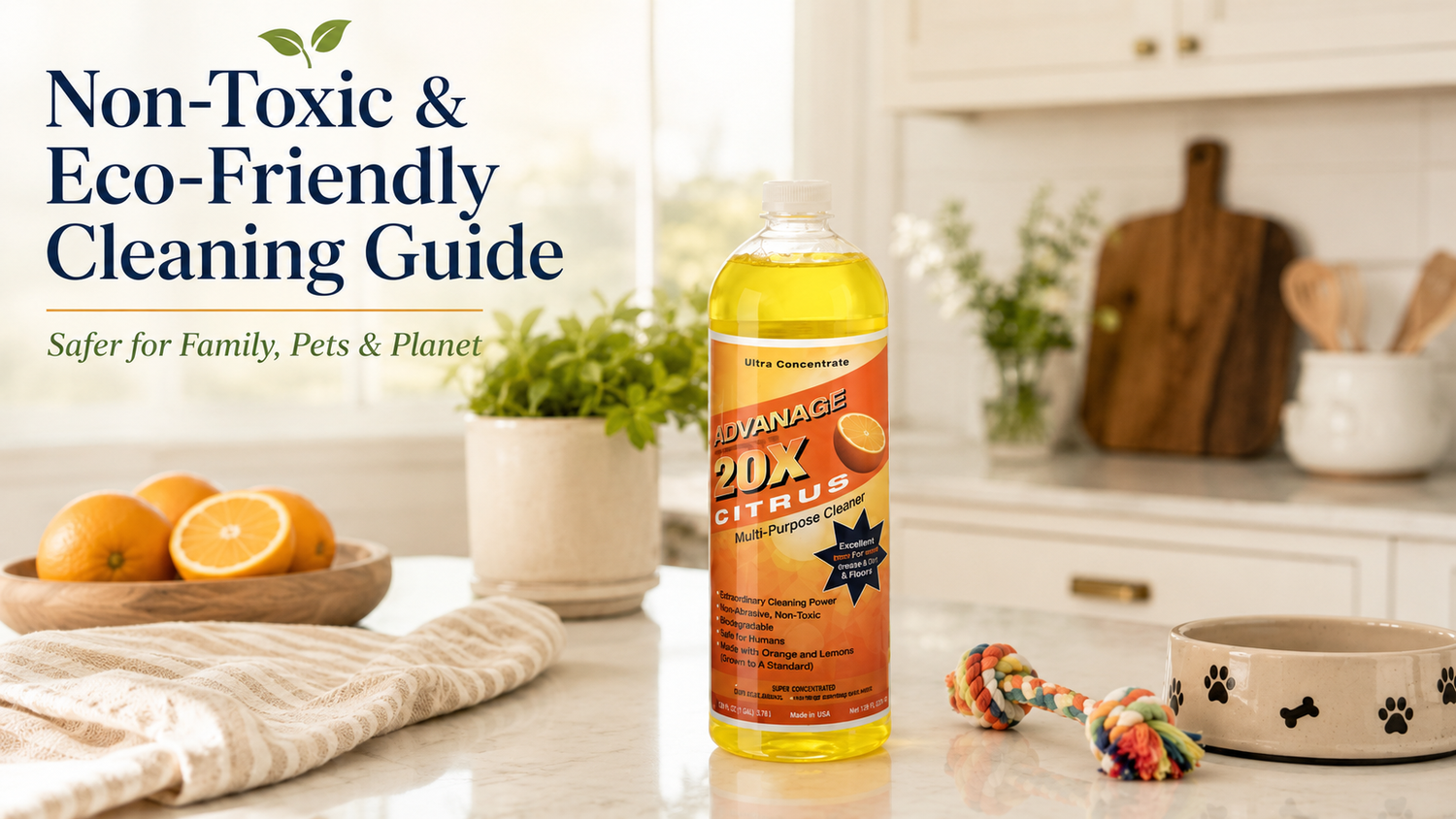 Non-Toxic & Eco-Friendly Cleaning Guide: Safer for Family, Pets & Planet