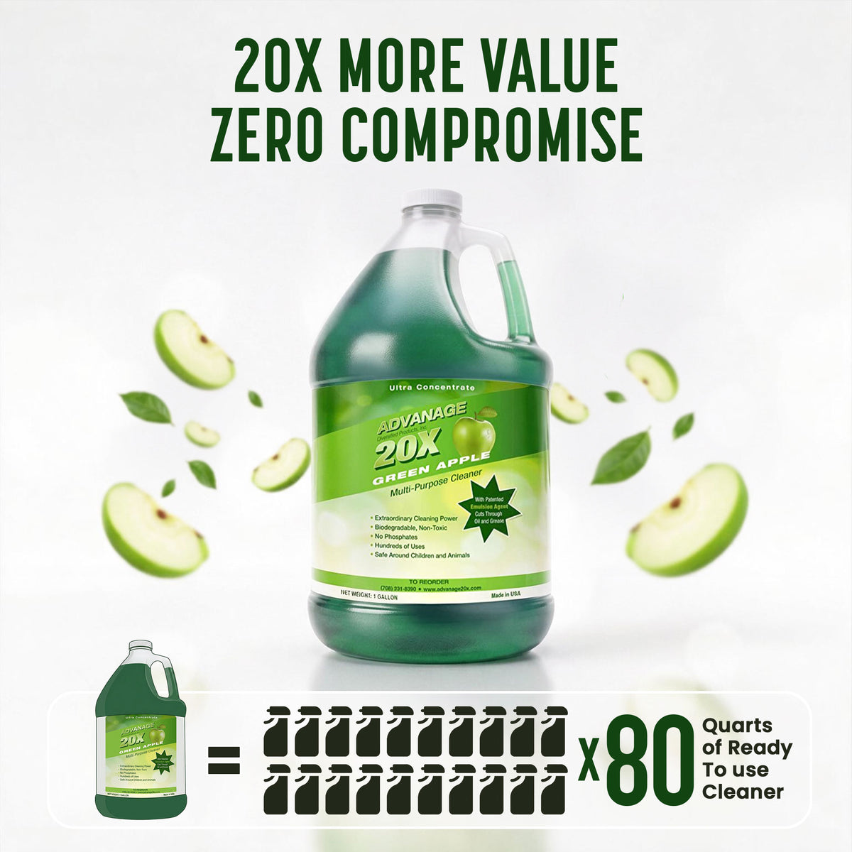 ADVANAGE 20X (Green Apple) Gallons