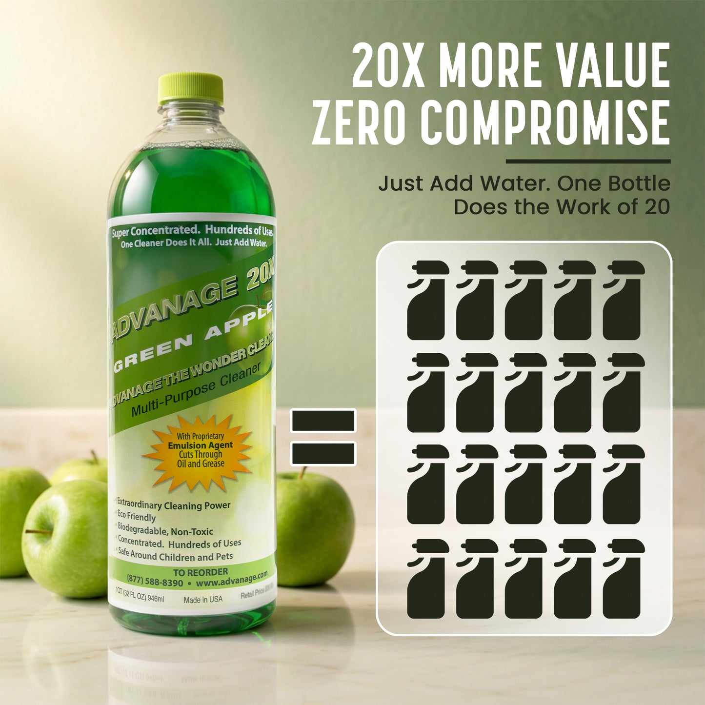 ADVANAGE 20X (Green Apple) Quarts