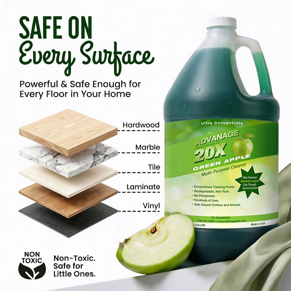 ADVANAGE 20X (Green Apple) Gallons