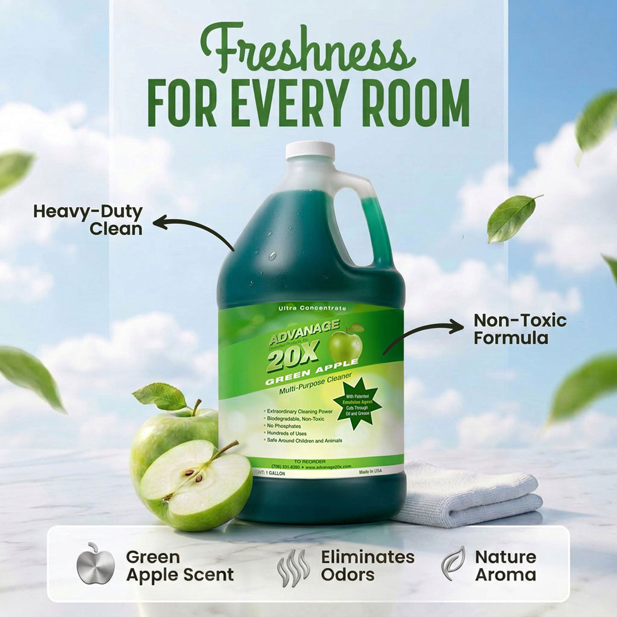 ADVANAGE 20X (Green Apple) Gallons