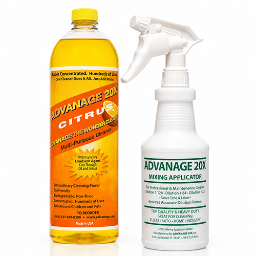 20X Intro Special - USADVANAGE 20X Degreaser (Citrus) Quarts w/Mixing Applicator