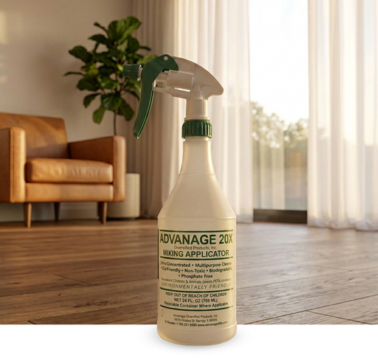 ADVANAGE 20X Heavy-Duty Refillable Spray Bottle (24 oz) – Commercial Trigger Sprayer for Cleaner Concentrate Mixing